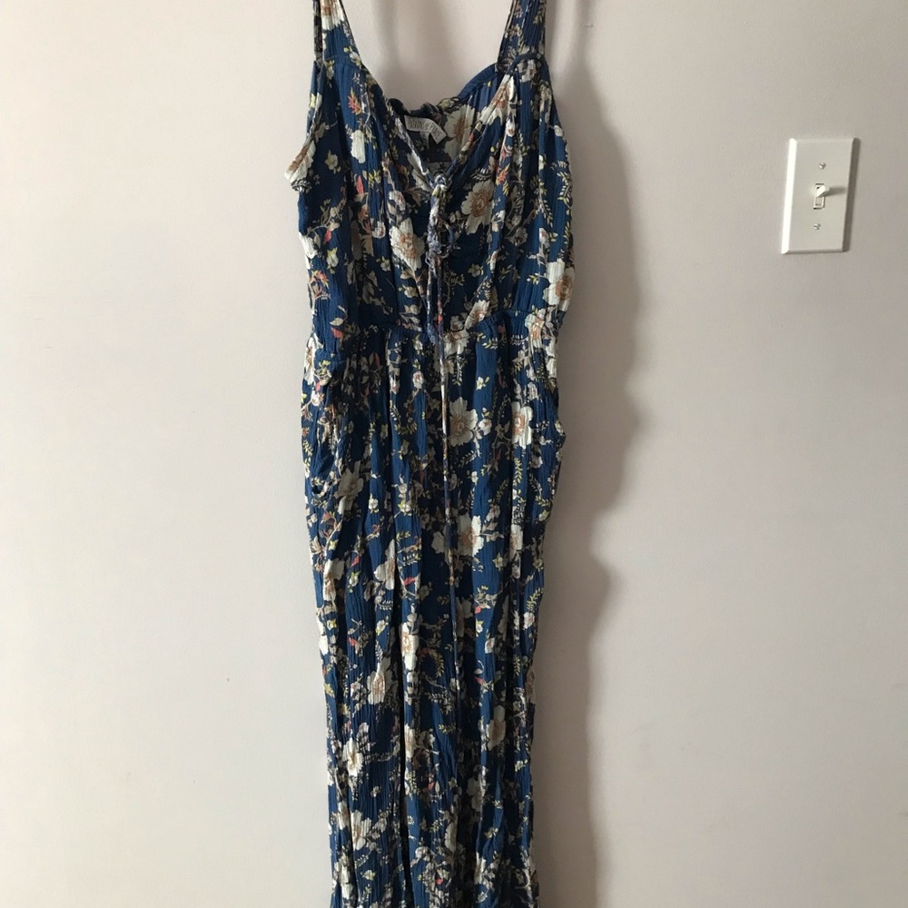 Floral Blue pant Romper